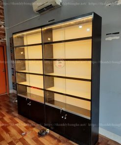 Tủ kính trưng bày sản phẩm mdf 2mx2mx30