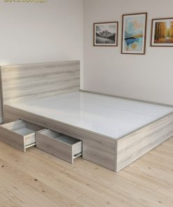 Giường ngủ 2 ngăn kéo gỗ mdf