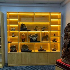 Tủ trưng bày phòng khách gỗ mdf 2m4