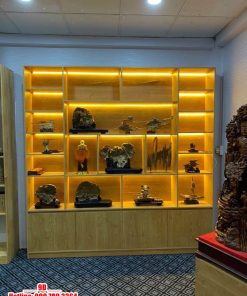 Tủ trưng bày phòng khách gỗ mdf 2m4
