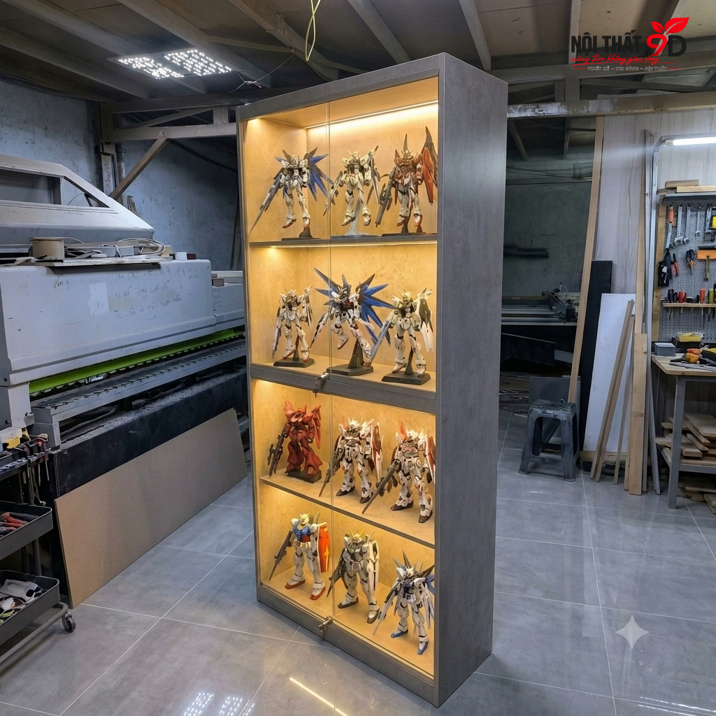 Tủ kính trưng bày mô hình 4 tầng (T801M8) - Ảnh 5